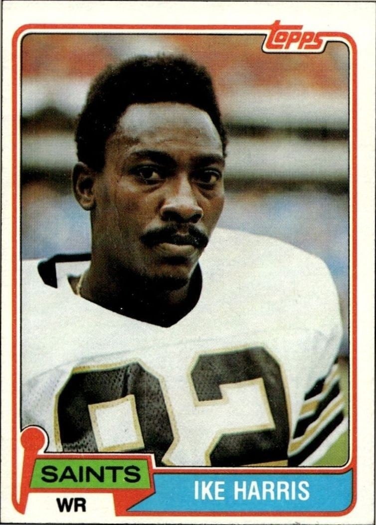 Ike Harris 1981 Topps #91 Football Trading Card - Front 1981 Topps Ike Harris #91 football trading card front