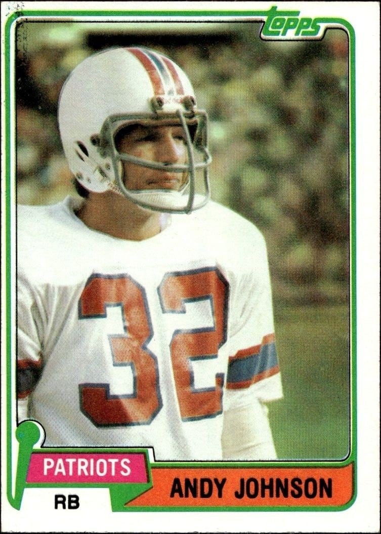 Andy Johnson 1981 Topps #472 Football Trading Card - Front 1981 Topps Andy Johnson #472 football trading card front