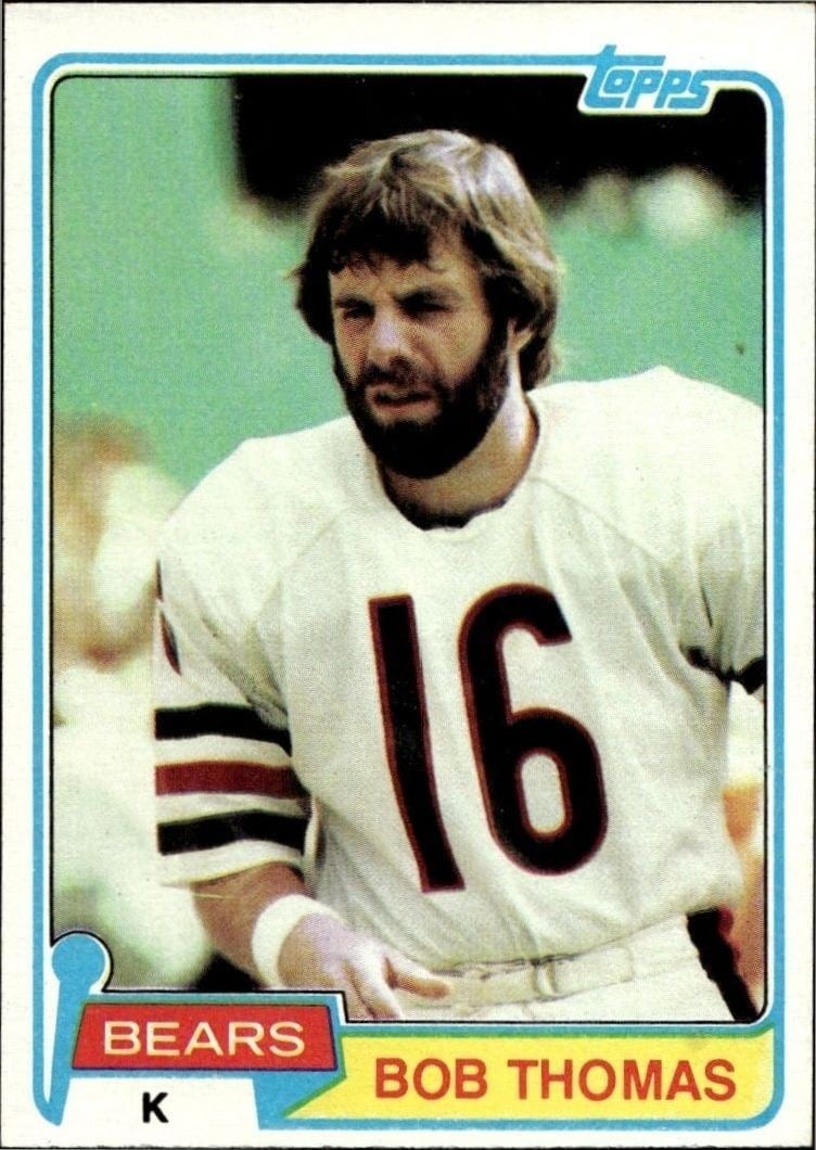 Bob Thomas 1981 Topps #477 Football Trading Card - Front 1981 Topps Bob Thomas #477 football trading card front