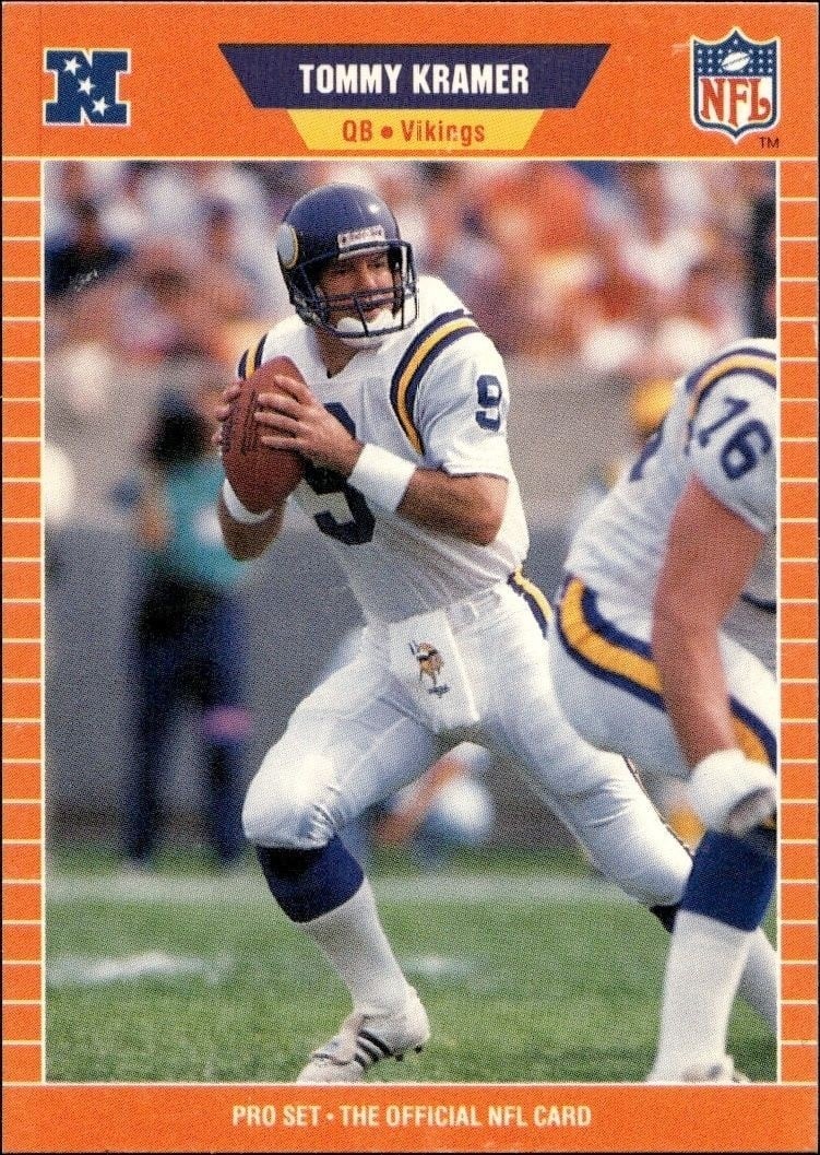 Tommy Kramer 1989 Pro Set #232 Football Trading Card - Front 1989 Pro Set Tommy Kramer #232 football trading card front