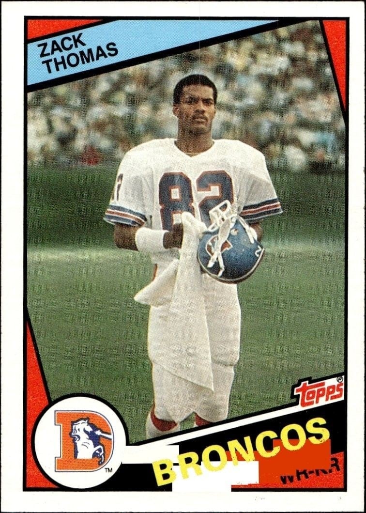 Zach Thomas 1984 Topps #68 Football Trading Card - Front 1984 Topps Zach Thomas #68 football trading card front