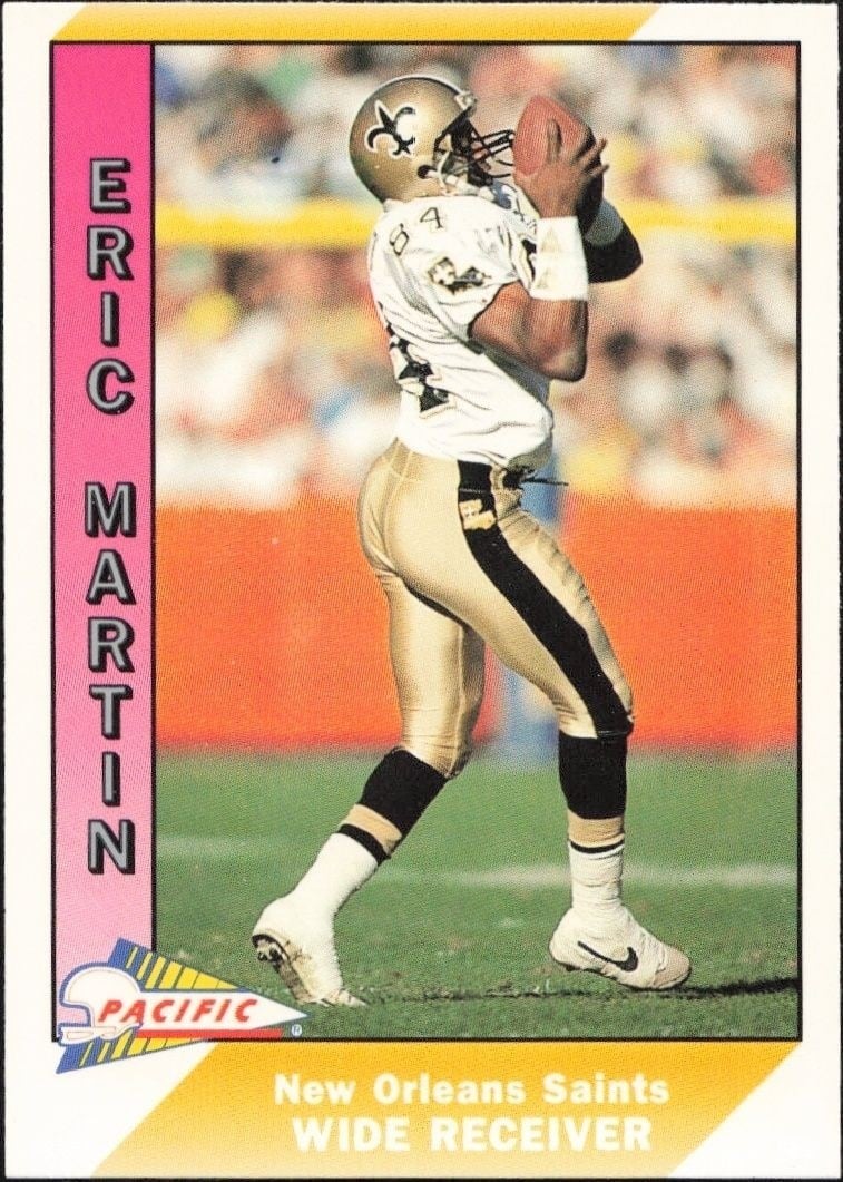 Eric Martin 1991 Pacific #331 Football Trading Card - Front 1991 Pacific Eric Martin #331 football trading card front