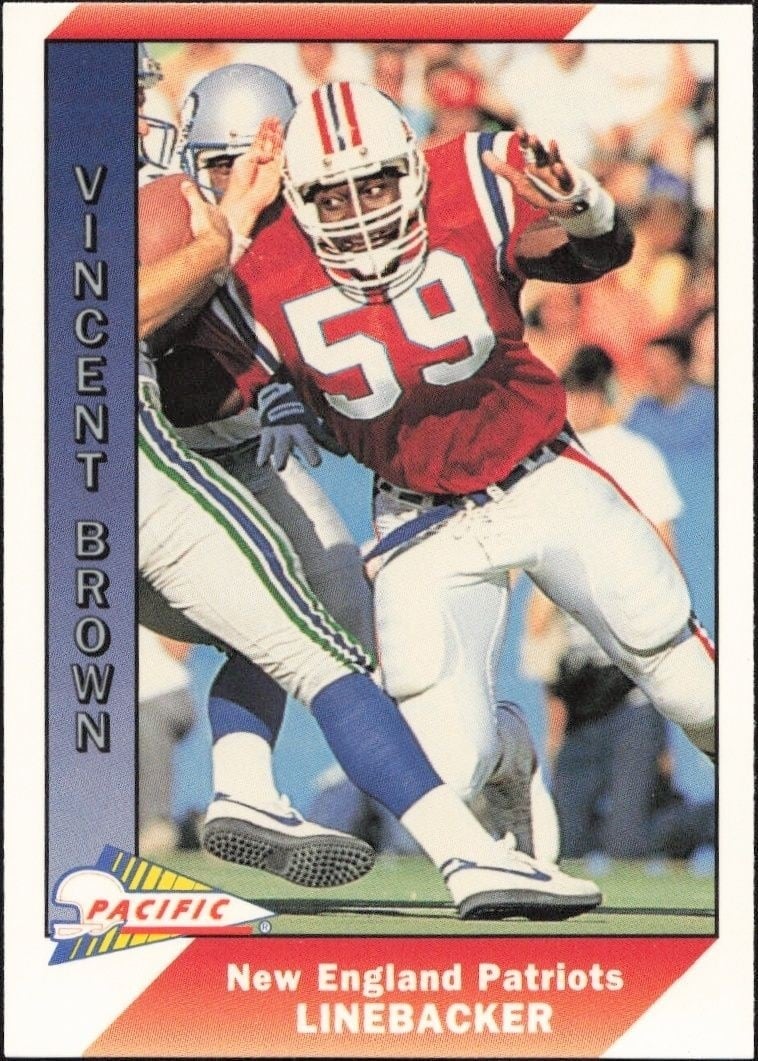 Vincent Brown 1991 Pacific #303 Football Trading Card - Front 1991 Pacific Vincent Brown #303 football trading card front