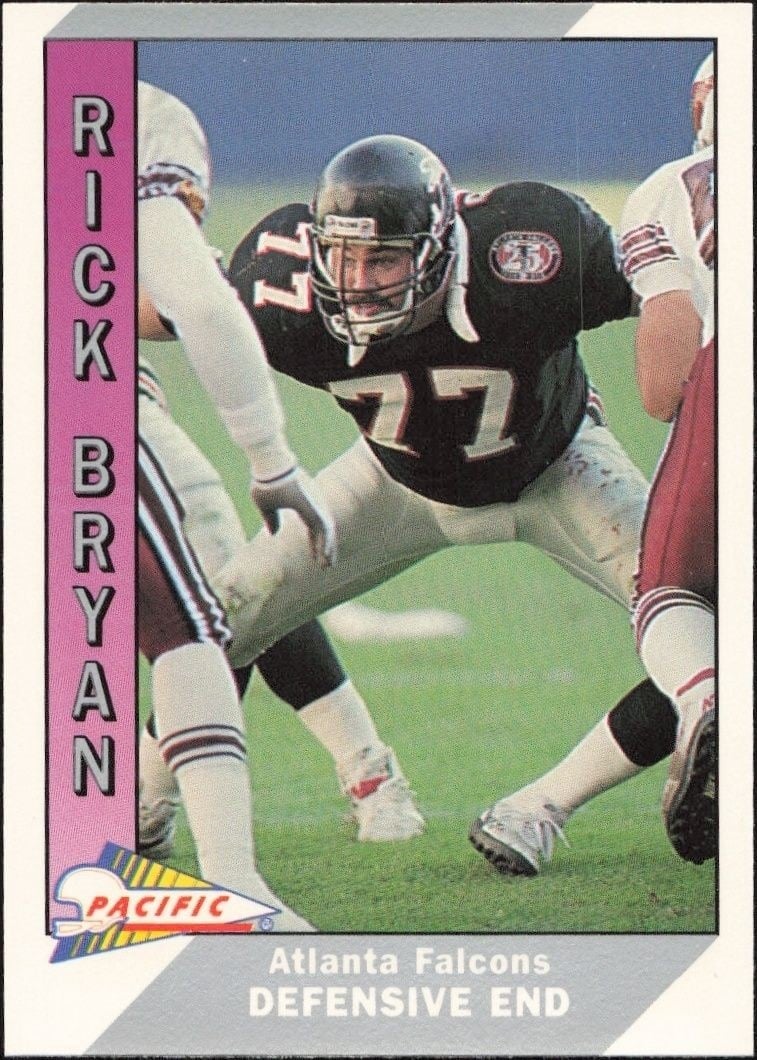 Rick Bryan 1991 Pacific #4 Football Trading Card - Front 1991 Pacific Rick Bryan #4 football trading card front