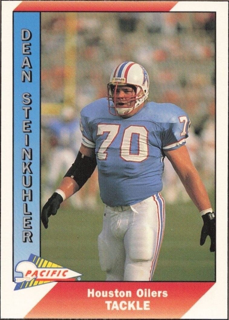 Dean Steinkuhler 1991 Pacific #184 Football Trading Card - Front 1991 Pacific Dean Steinkuhler #184 football trading card front