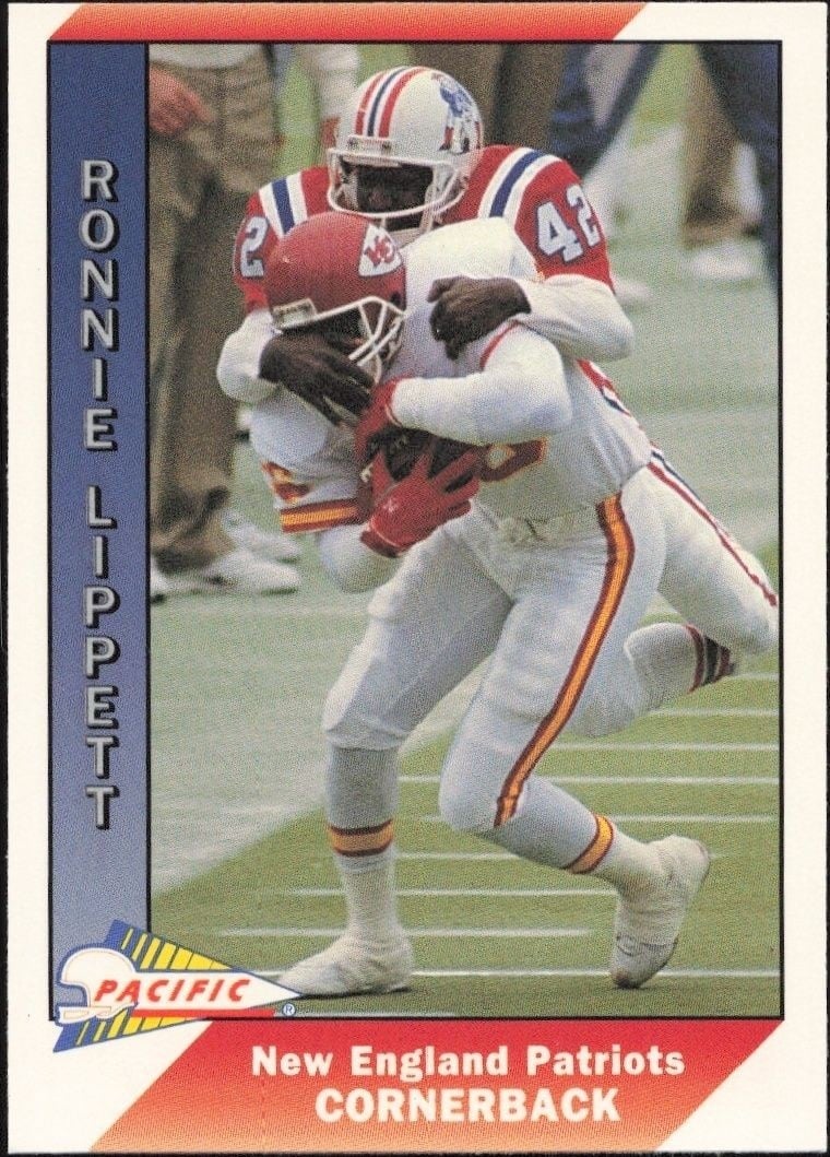 Ronnie Lippett 1991 Pacific #309 Football Trading Card - Front 1991 Pacific Ronnie Lippett #309 football trading card front