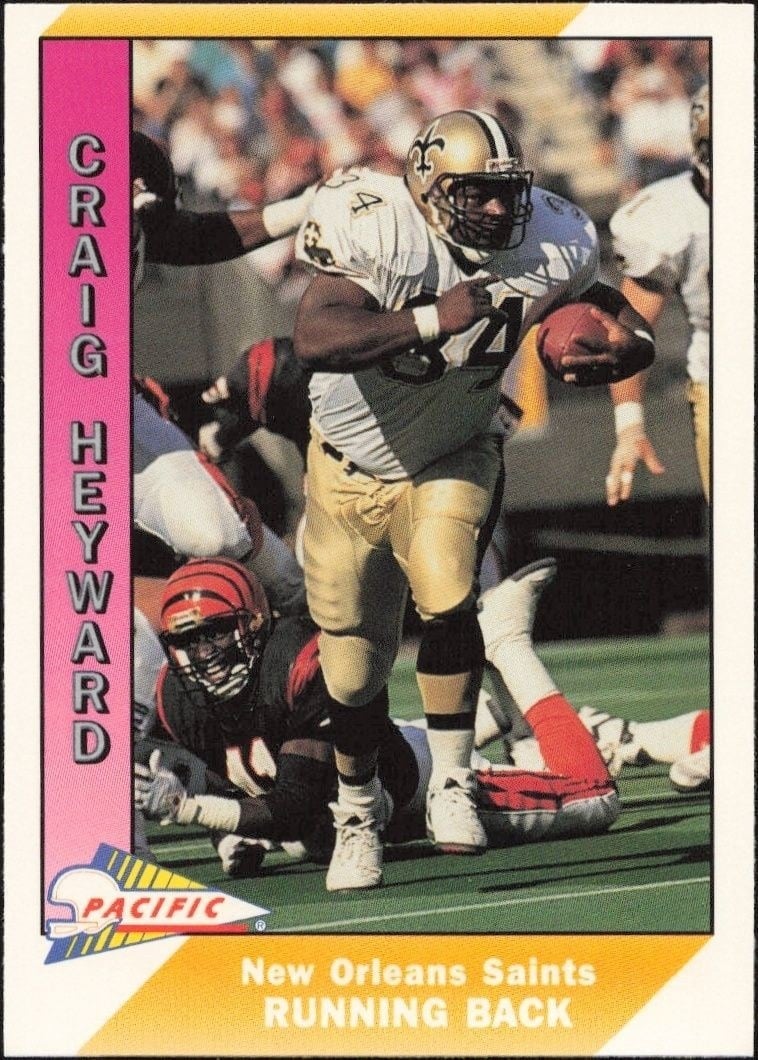 Craig Heyward 1991 Pacific #327 Football Trading Card - Front 1991 Pacific Craig Heyward #327 football trading card front