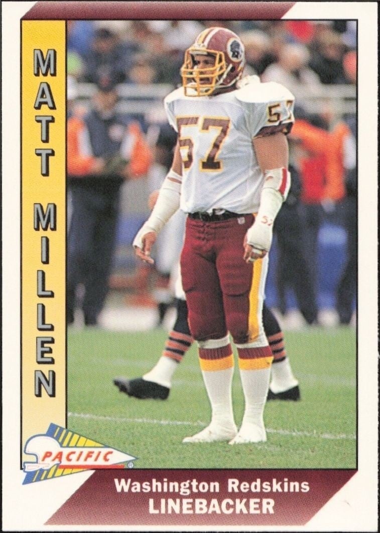Matt Millen 1991 Pacific #660 Football Trading Card - Front 1991 Pacific Matt Millen #660 football trading card front