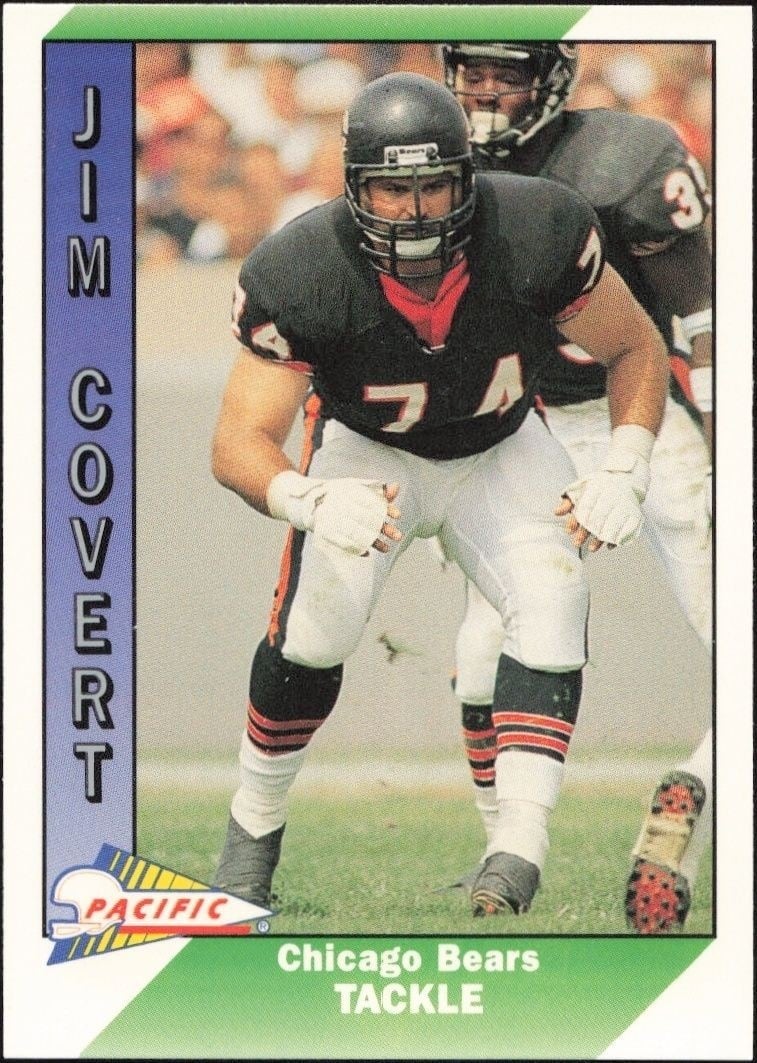 Jim Covert 1991 Pacific #45 Football Trading Card - Front 1991 Pacific Jim Covert #45 football trading card front