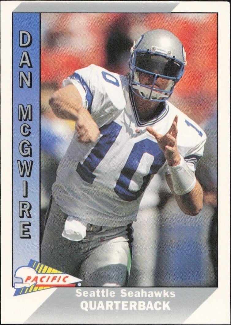 Dan McGwire 1991 Pacific #647 Football Trading Card - Front 1991 Pacific Dan McGwire #647 football trading card front