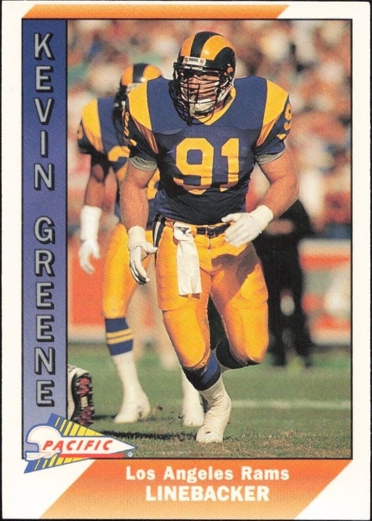Kevin Greene 1991 Pacific #253 Football Trading Card - Front 1991 Pacific Kevin Greene #253 football trading card front