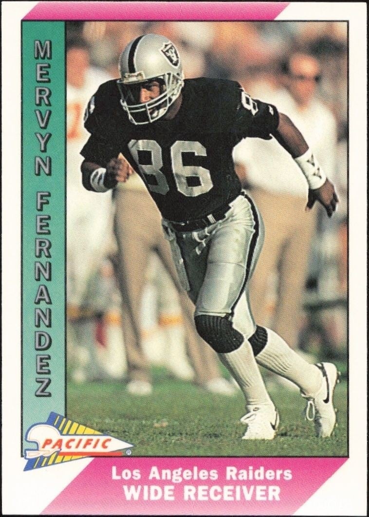 Mervyn Fernandez 1991 Pacific #231 Football Trading Card - Front 1991 Pacific Mervyn Fernandez #231 football trading card front