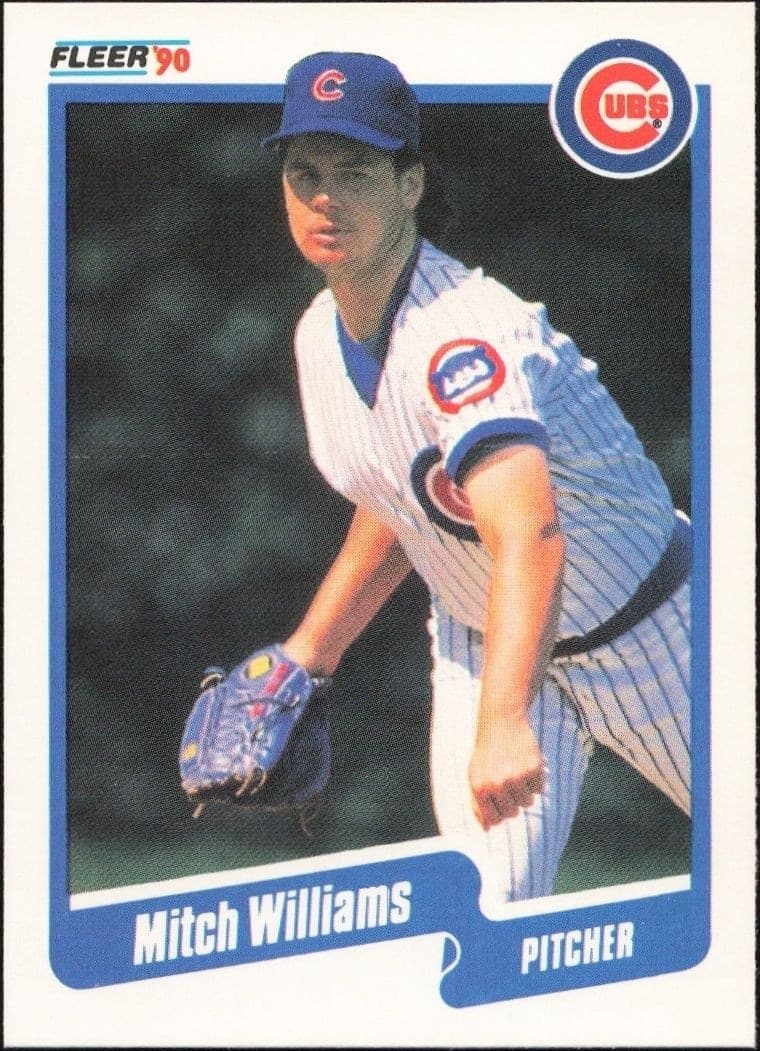 1990 Fleer Mitch Williams #48 trading card