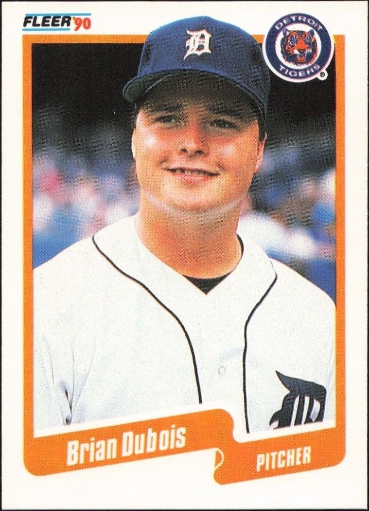 Brian DuBois 1990 Fleer #601 Baseball Trading Card - Front 1990 Fleer Brian DuBois #601 baseball trading card front