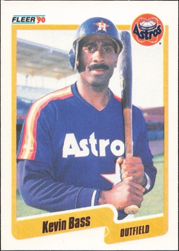 Kevin Bass 1990 Fleer #223 Baseball Trading Card - Front 1990 Fleer Kevin Bass #223 baseball trading card front