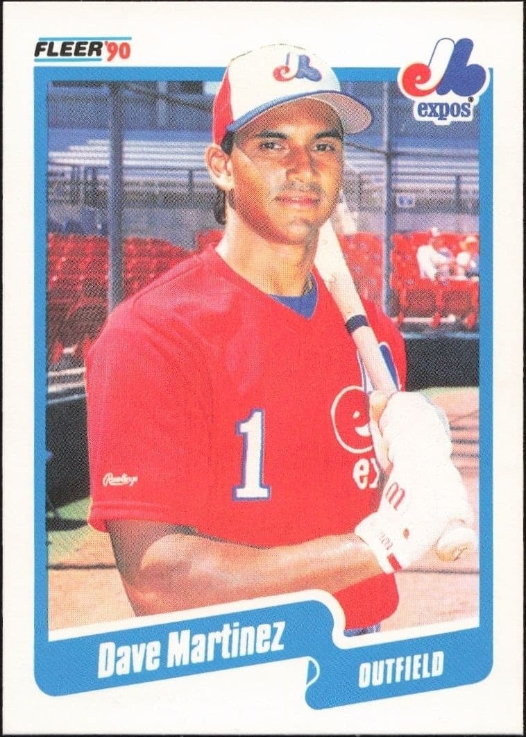 1990 Fleer Dave Martinez #353A trading card
