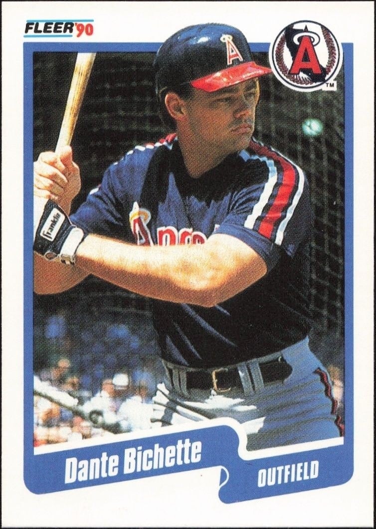 Dante Bichette 1990 Fleer #127 Baseball Trading Card - Front 1990 Fleer Dante Bichette #127 baseball trading card front