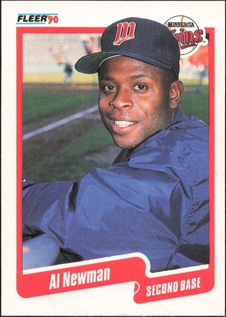 Al Newman 1990 Fleer #382 Baseball Trading Card - Front 1990 Fleer Al Newman #382 baseball trading card front