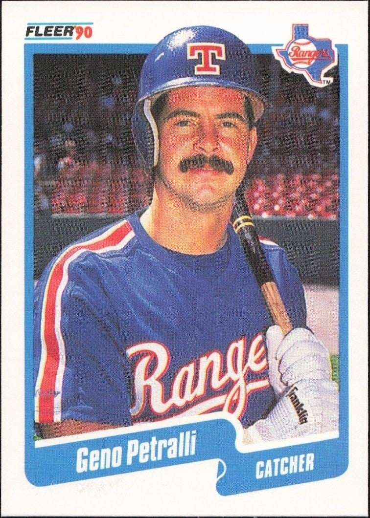 Geno Petralli 1990 Fleer #309 Baseball Trading Card - Front 1990 Fleer Geno Petralli #309 baseball trading card front