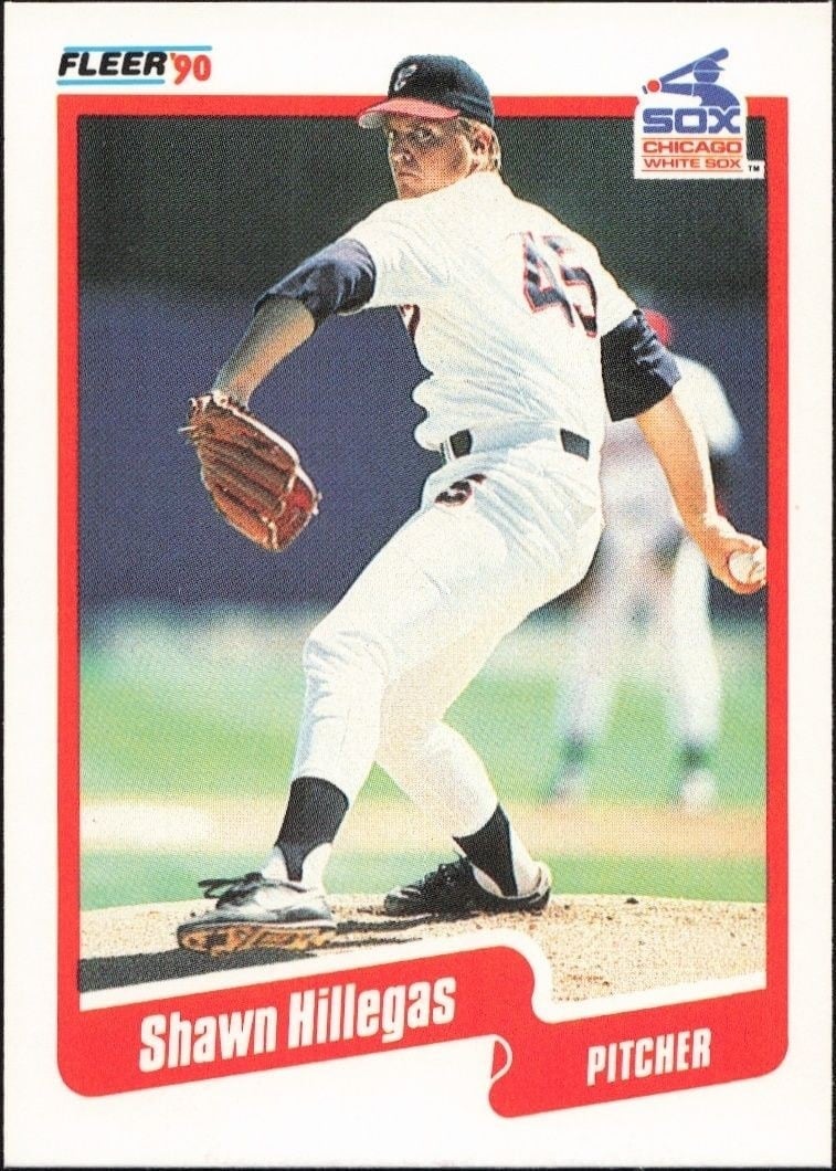Shawn Hillegas 1990 Fleer #535 Baseball Trading Card - Front 1990 Fleer Shawn Hillegas #535 baseball trading card front
