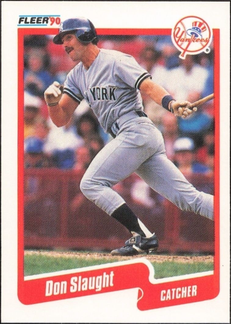 Don Slaught 1990 Fleer #456 Baseball Trading Card - Front 1990 Fleer Don Slaught #456 baseball trading card front