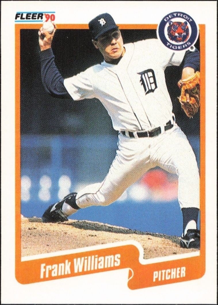 Frank Williams 1990 Fleer #620 Baseball Trading Card - Front 1990 Fleer Frank Williams #620 baseball trading card front