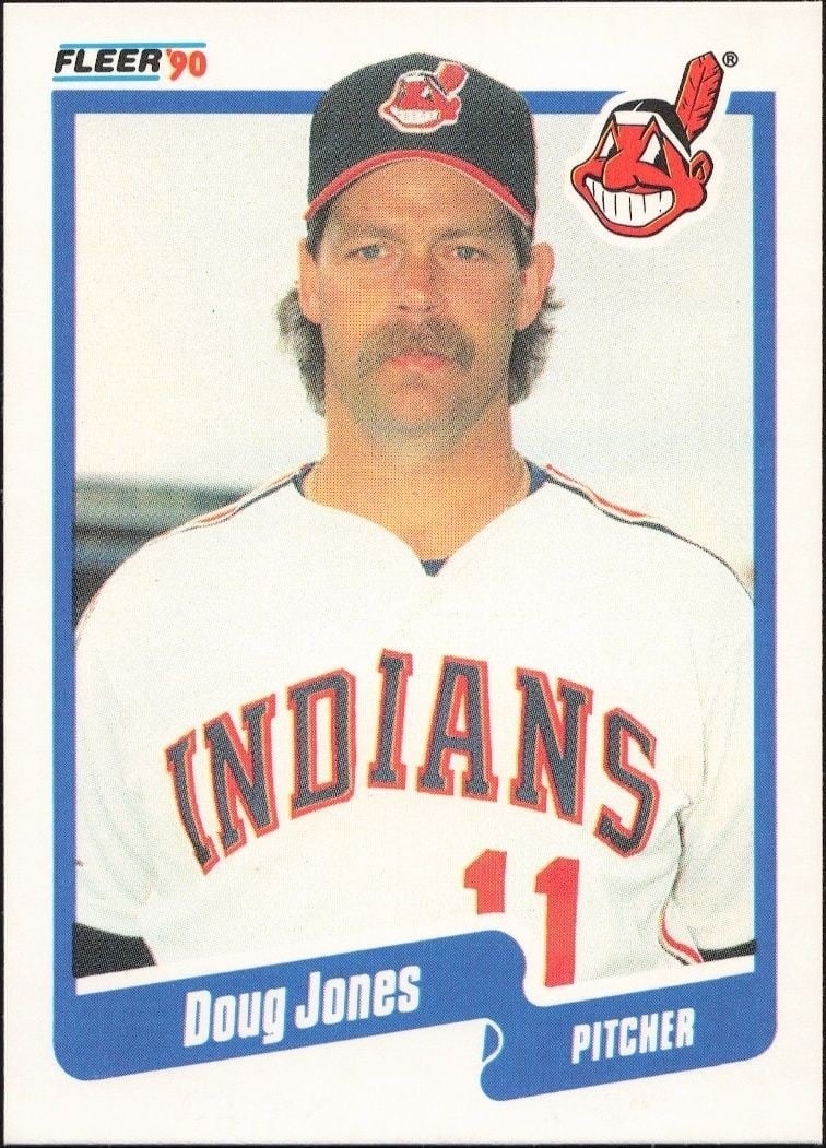 Doug Jones 1990 Fleer #495 Baseball Trading Card - Front 1990 Fleer Doug Jones #495 baseball trading card front
