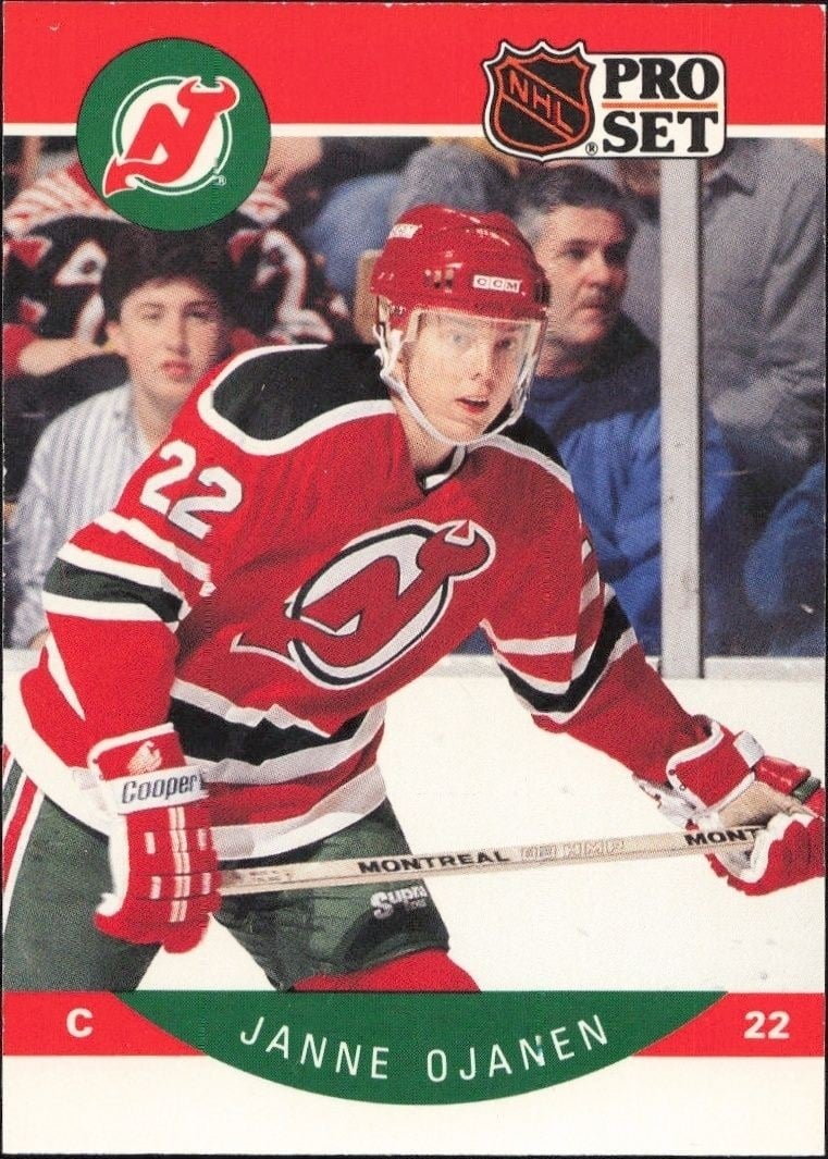 Janne Ojanen 1990-91 Pro Set #173 Hockey Trading Card - Front 1990-91 Pro Set Janne Ojanen #173 hockey trading card front