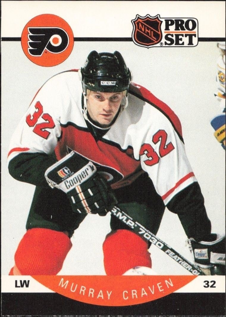 Murray Craven 1990-91 Pro Set #214 Hockey Trading Card - Front 1990-91 Pro Set Murray Craven #214 hockey trading card front
