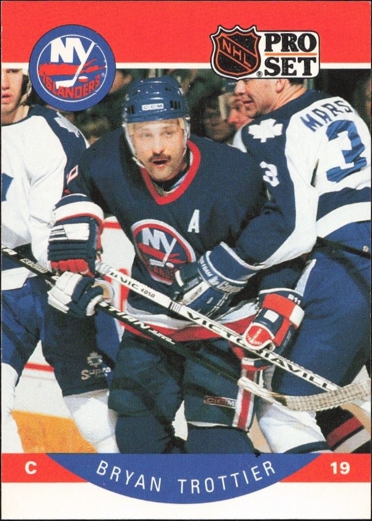 Bryan Trottier 1990-91 Pro Set #192 Hockey Trading Card - Front 1990-91 Pro Set Bryan Trottier #192 hockey trading card front