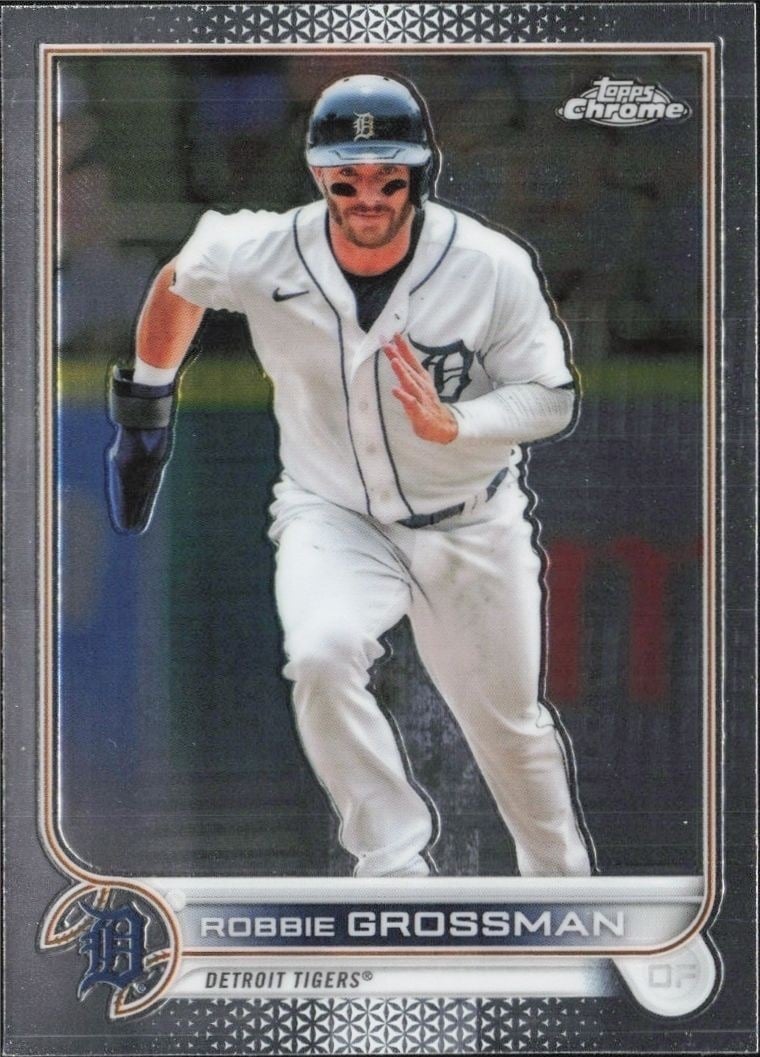 Robbie Grossman 2022 Topps Chrome #169 Baseball Trading Card - Front 2022 Topps Chrome Robbie Grossman #169 baseball trading card front