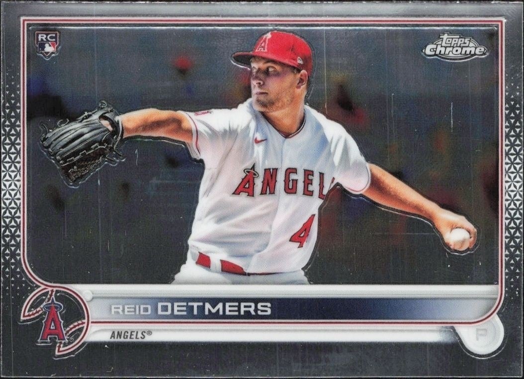 Reid Detmers 2022 Topps Chrome #79 Baseball Trading Card - Front 2022 Topps Chrome Reid Detmers #79 baseball trading card front