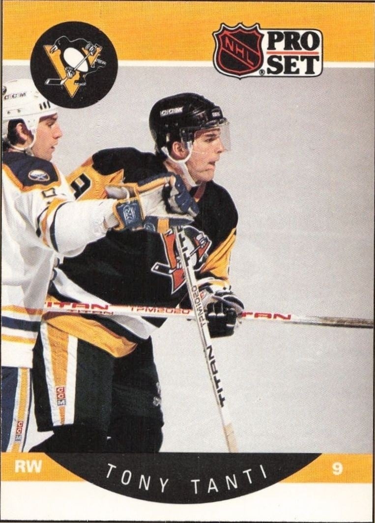 Tony Tanti 1990-91 Pro Set #241 Hockey Trading Card - Front 1990-91 Pro Set Tony Tanti #241 hockey trading card front