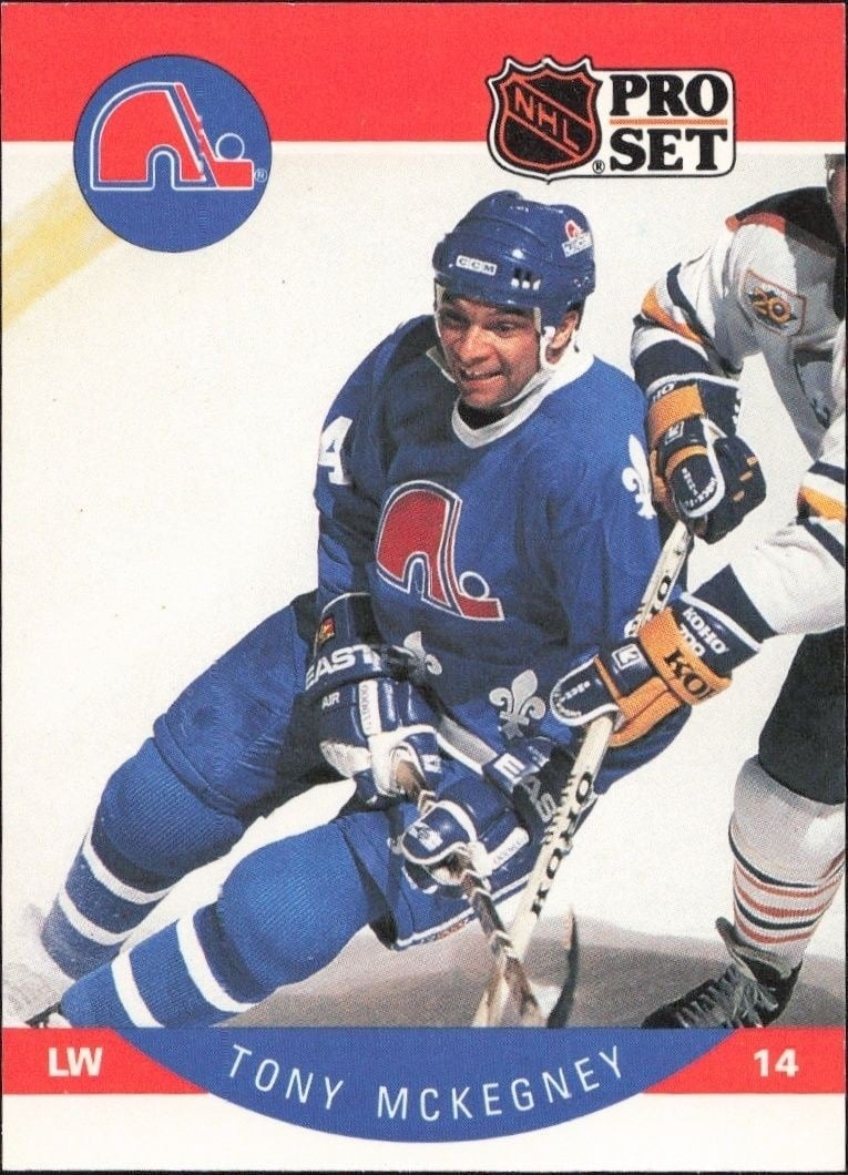 Tony McKegney 1990-91 Pro Set #254 Hockey Trading Card - Front 1990-91 Pro Set Tony McKegney #254 hockey trading card front
