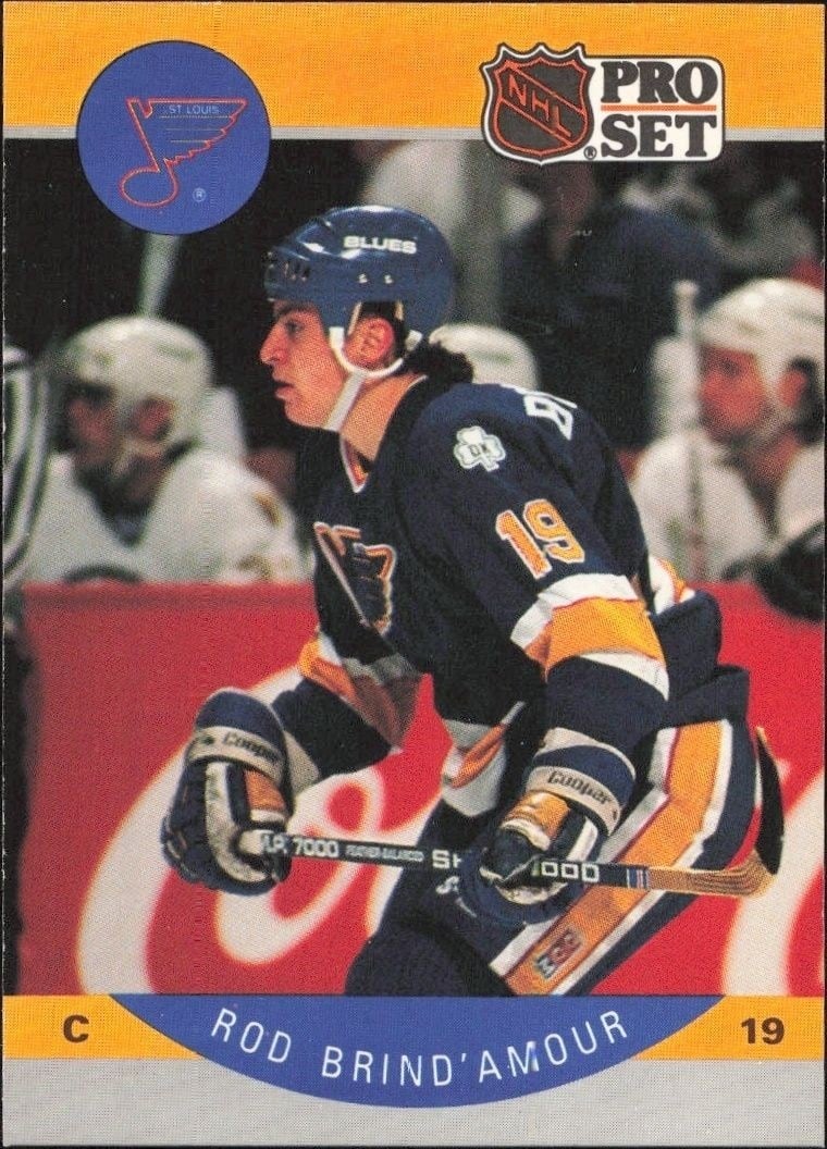 Rod Brind'Amour 1990-91 Pro Set #259 Hockey Trading Card - Front 1990-91 Pro Set Rod Brind'Amour #259 hockey trading card front