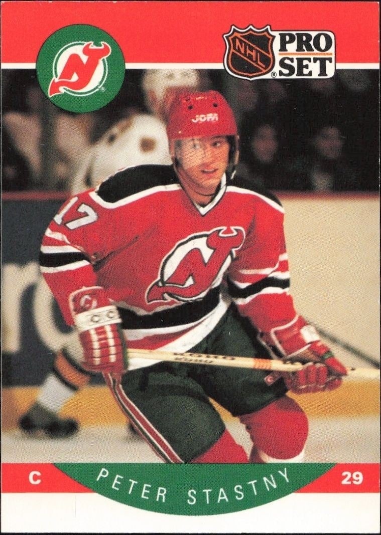 Peter Stastny 1990-91 Pro Set #175 Hockey Trading Card - Front 1990-91 Pro Set Peter Stastny #175 hockey trading card front