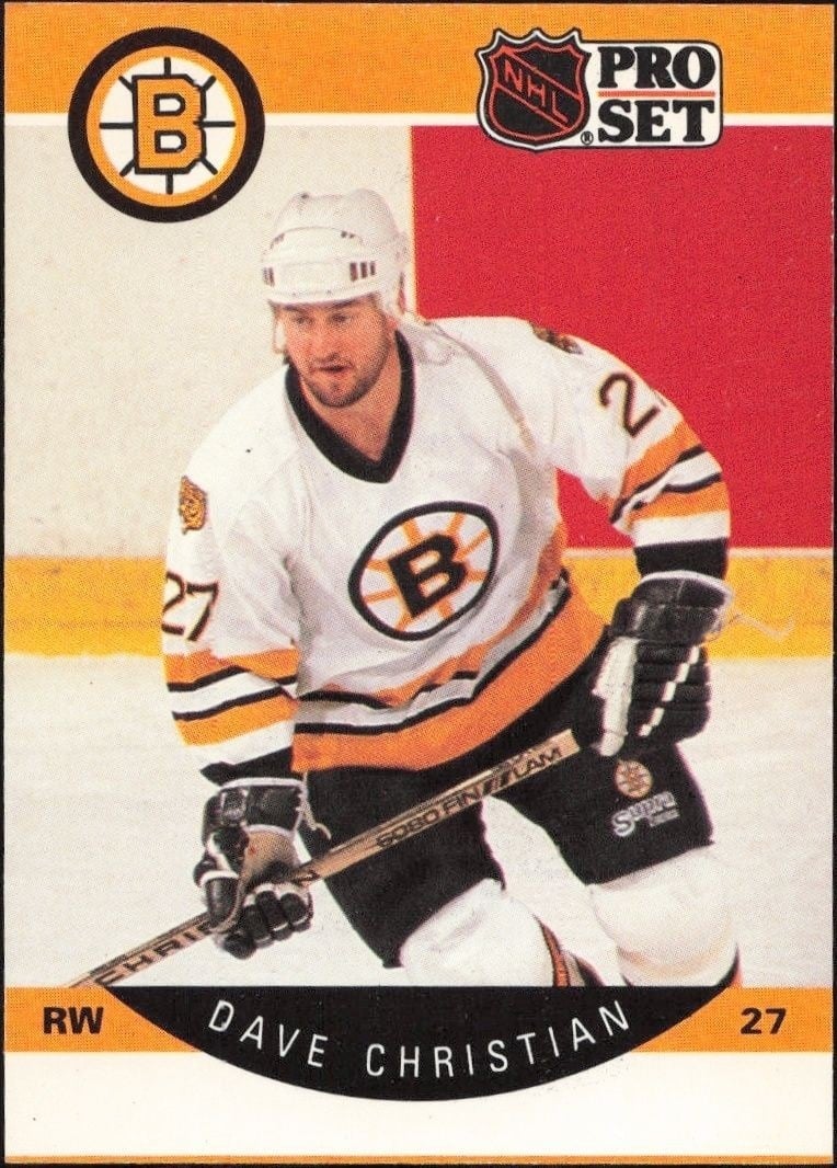 Dave Christian 1990-91 Pro Set #6 Hockey Trading Card - Front 1990-91 Pro Set Dave Christian #6 hockey trading card front