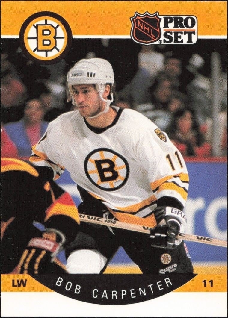 Bob Carpenter 1990-91 Pro Set #4 Hockey Trading Card - Front 1990-91 Pro Set Bob Carpenter #4 hockey trading card front