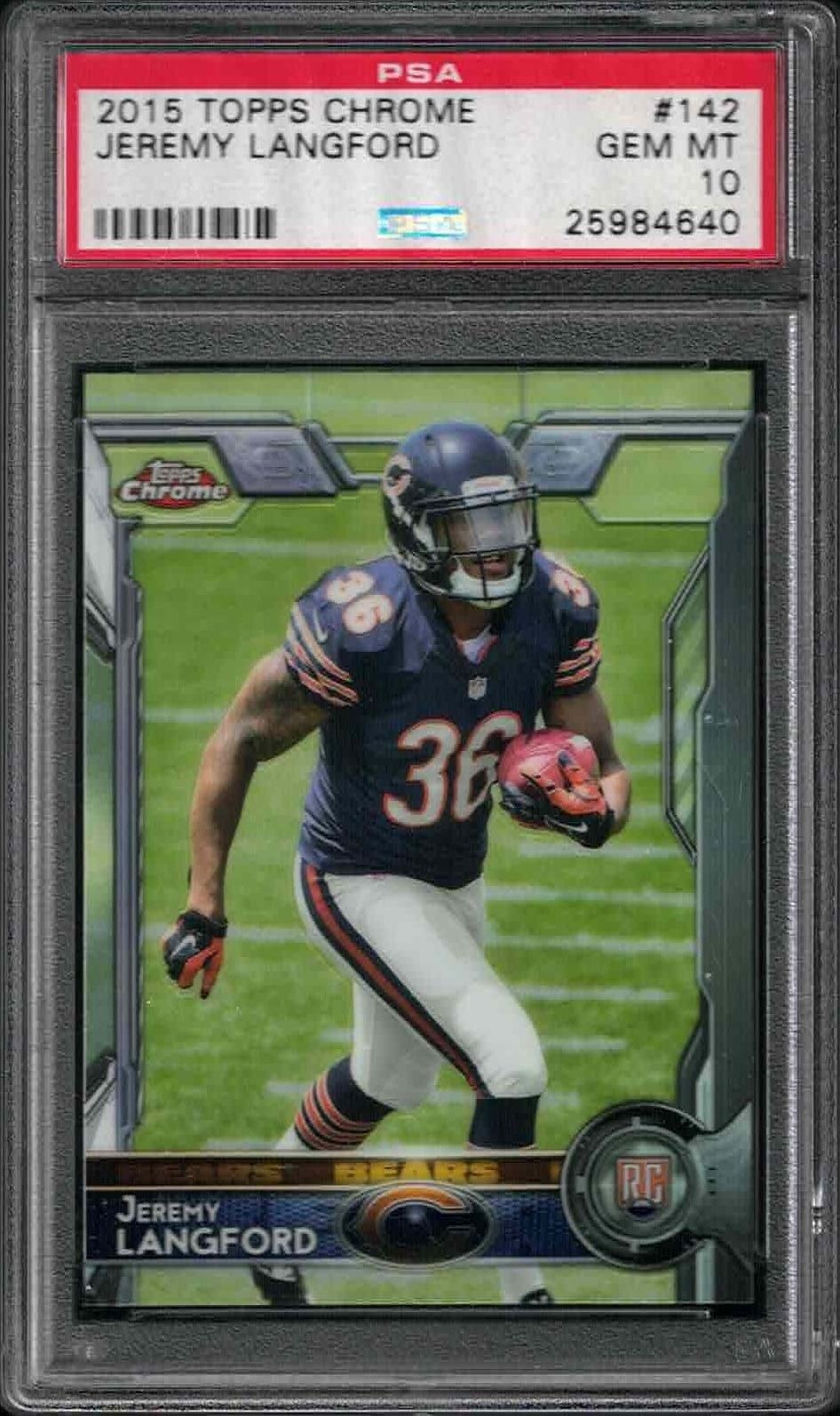 2015 Topps Chrome Jeremy Langford #142 trading card
