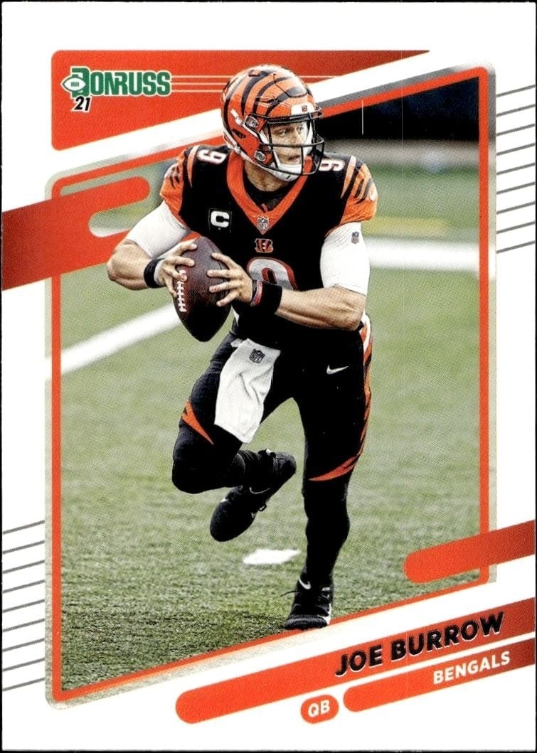 Joe Burrow 2021 Panini Donruss #211 Football Trading Card - Front 2021 Panini Donruss Joe Burrow #211 football trading card front