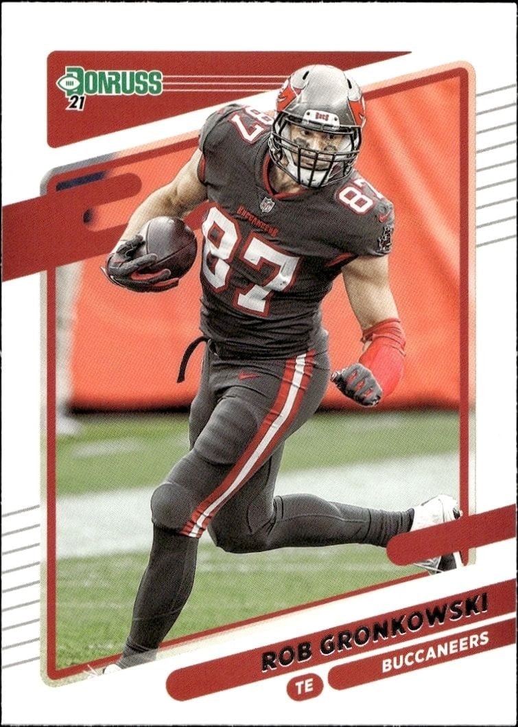 Rob Gronkowski 2021 Panini Donruss #104 Football Trading Card - Front 2021 Panini Donruss Rob Gronkowski #104 football trading card front