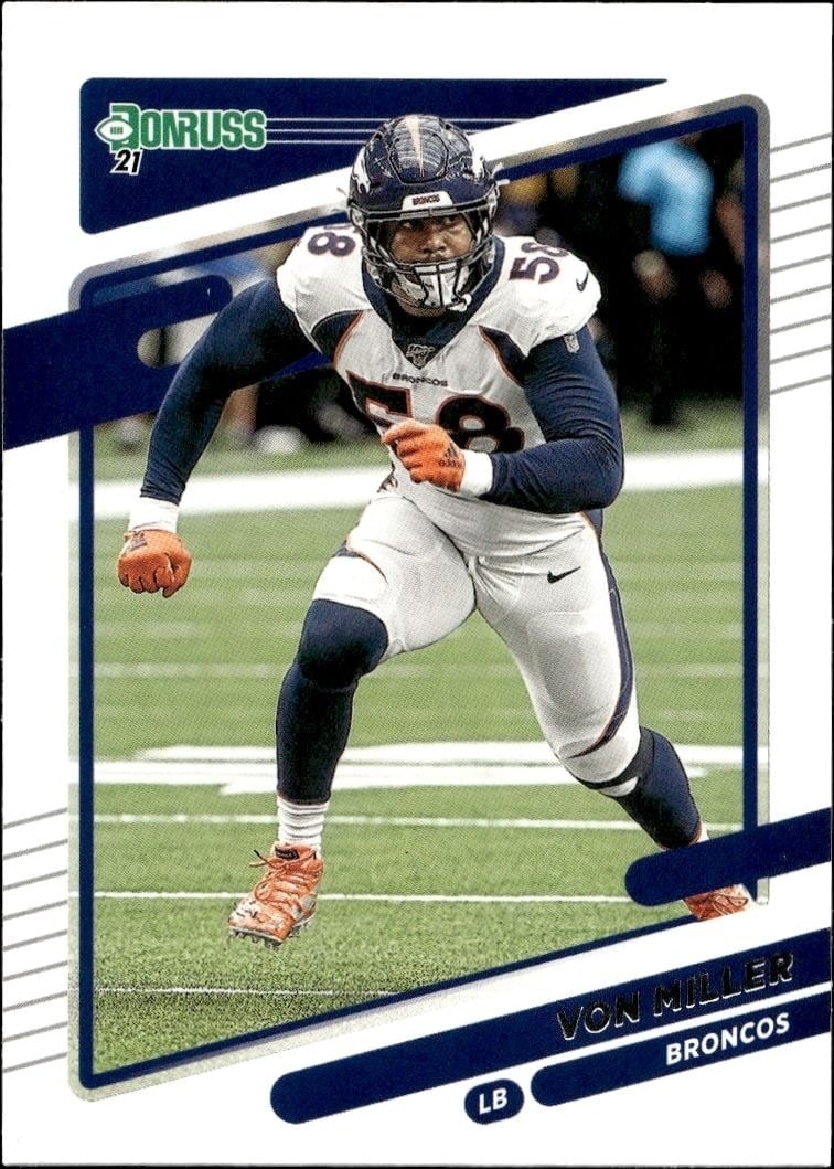 Von Miller 2021 Panini Donruss #181 Football Trading Card - Front 2021 Panini Donruss Von Miller #181 football trading card front