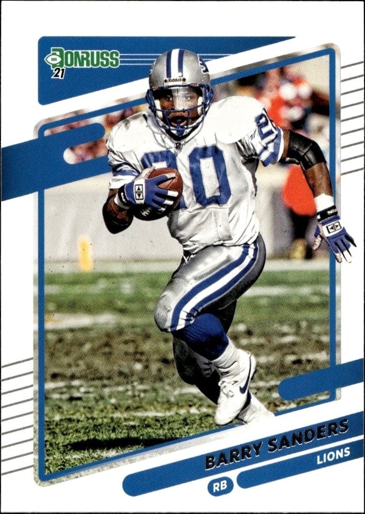 Barry Sanders 2021 Panini Donruss #173 Football Trading Card - Front 2021 Panini Donruss Barry Sanders #173 football trading card front