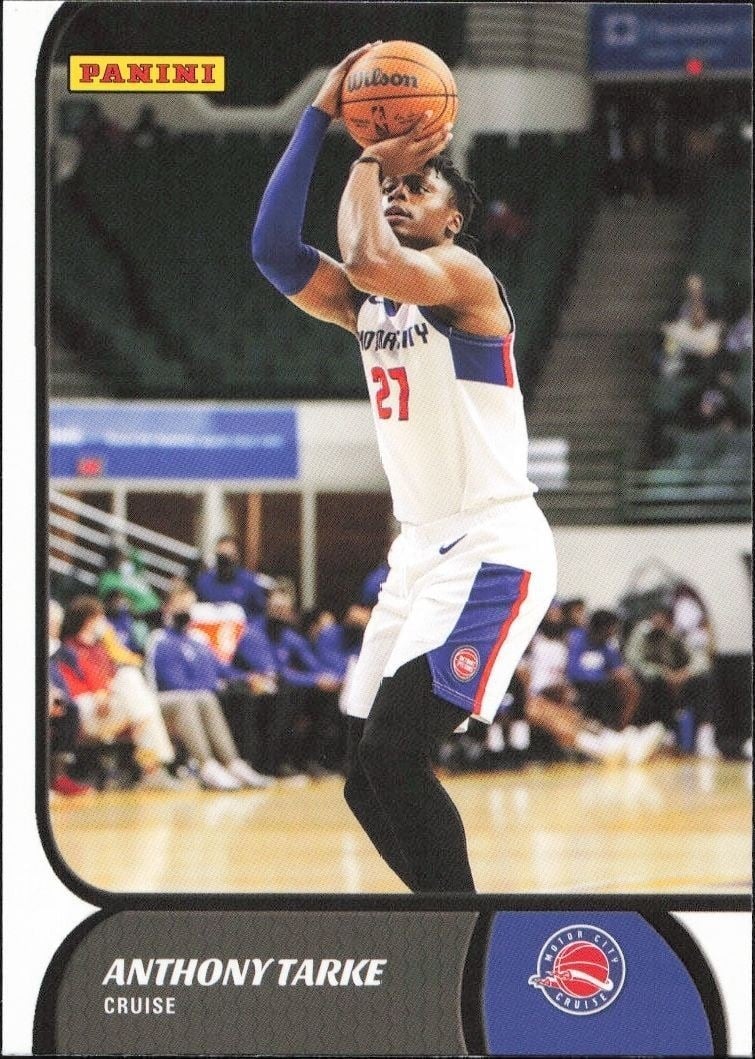 Anthony Tarke 2021-22 Panini NBA G League #96 Basketball Trading Card - Front 2021-22 Panini NBA G League Anthony Tarke #96 basketball trading card front
