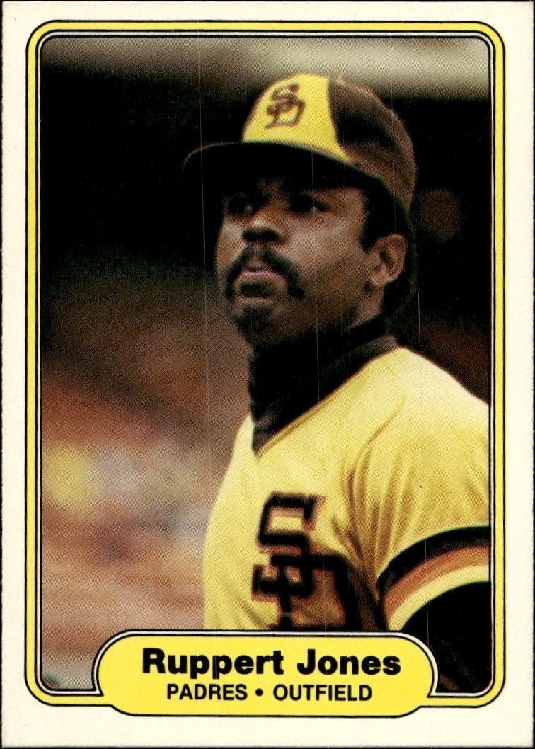 Ruppert Jones 1982 Fleer #573 Baseball Trading Card - Front 1982 Fleer Ruppert Jones #573 baseball trading card front