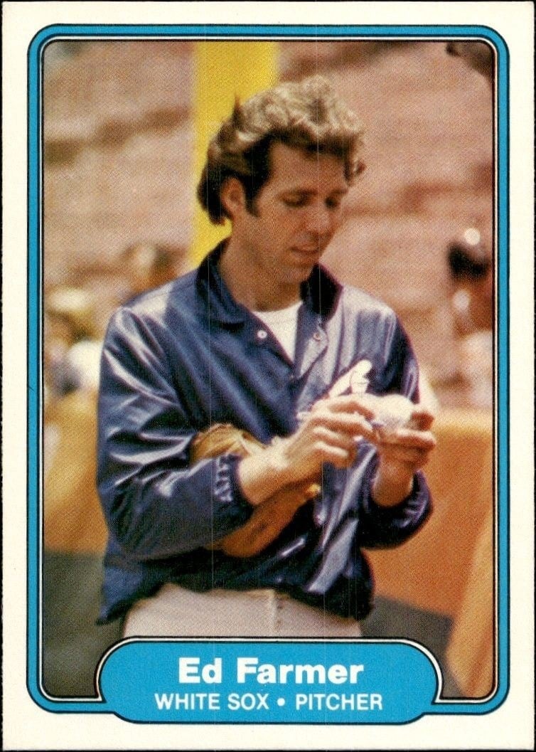Ed Farmer 1982 Fleer #342 Baseball Trading Card - Front 1982 Fleer Ed Farmer #342 baseball trading card front