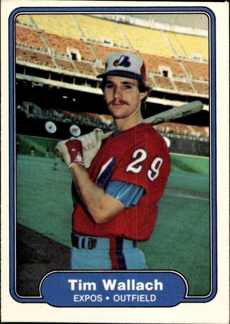 Tim Wallach 1982 Fleer #210 Baseball Trading Card - Front 1982 Fleer Tim Wallach #210 baseball trading card front