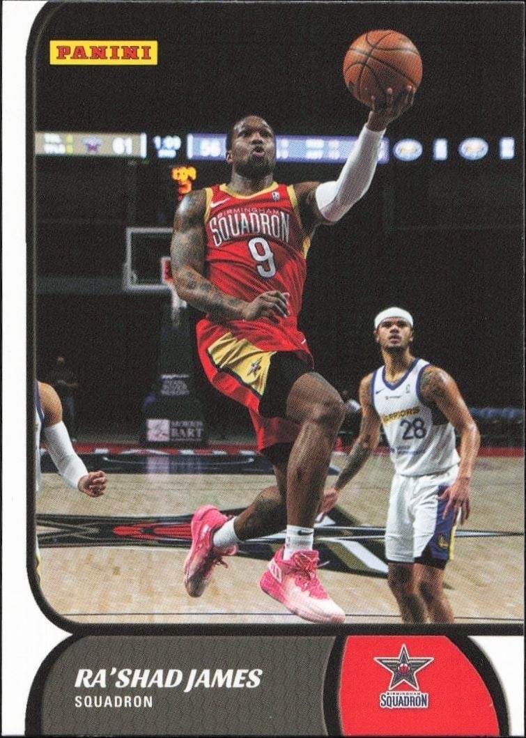Ra’shad James 2021-22 Panini NBA G League #18 Basketball Trading Card - Front 2021-22 Panini NBA G League Ra’shad James #18 basketball trading card front