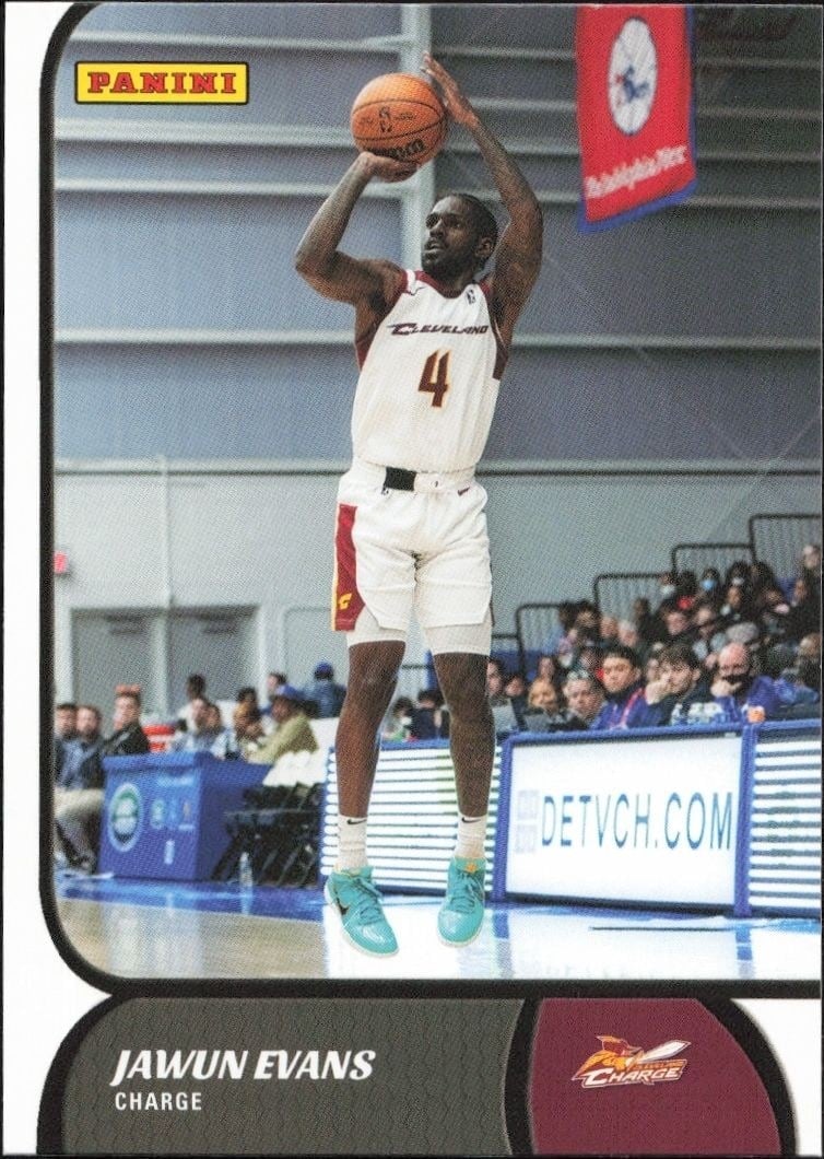 Jawun Evans 2021-22 Panini NBA G League #29 Basketball Trading Card - Front 2021-22 Panini NBA G League Jawun Evans #29 basketball trading card front