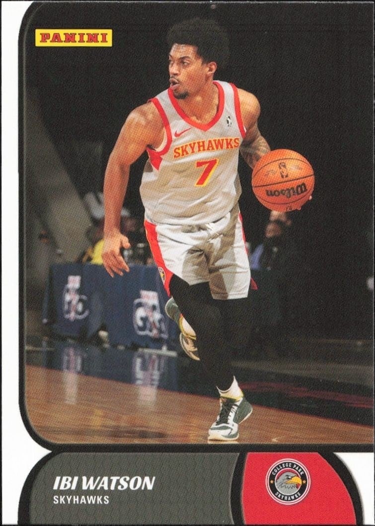 Ibi Watson 2021-22 Panini NBA G League #36 Basketball Trading Card - Front 2021-22 Panini NBA G League Ibi Watson #36 basketball trading card front